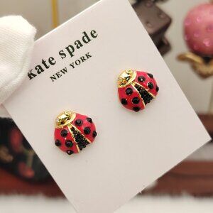 Kate Spade Red and Gold Ladybug Studs